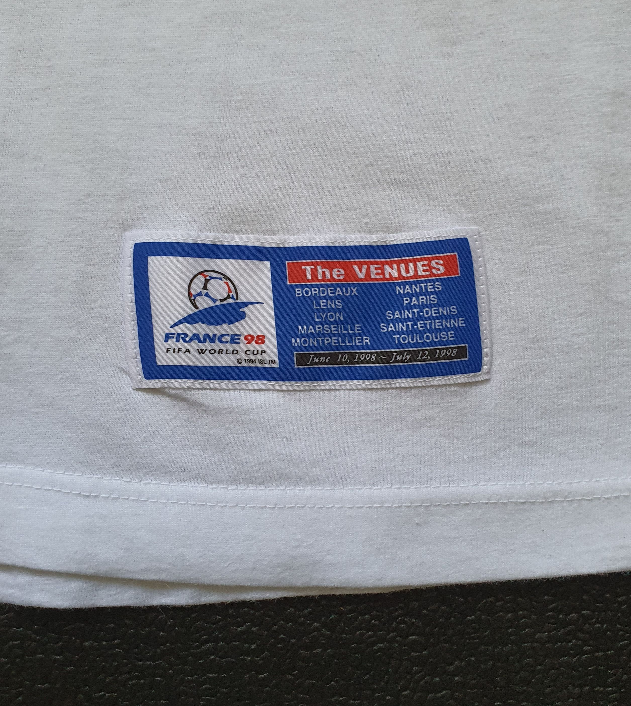 Vintage 1998 WORLD CUP FRANCE Japan 1990s T shirt size Large Size US L / EU 52-54 / 3 - 4 Thumbnail
