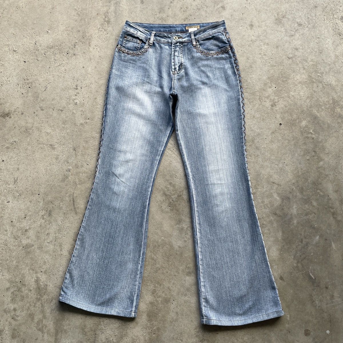 Japanese Brand Vintage Japanese Faded Flare/Bootcut Women Denim Jeans Pants Size US 31 - 1 Thumbnail