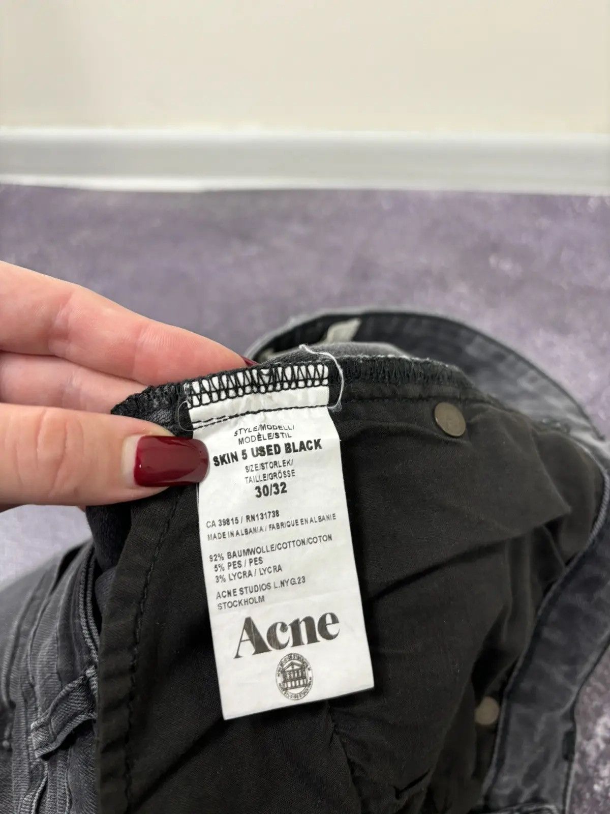 Acne Studios Acne Studios Skin 5 Used Black Women’s Luxury Denim Jeans Size 30" / US 8 / IT 44 - 8 Thumbnail