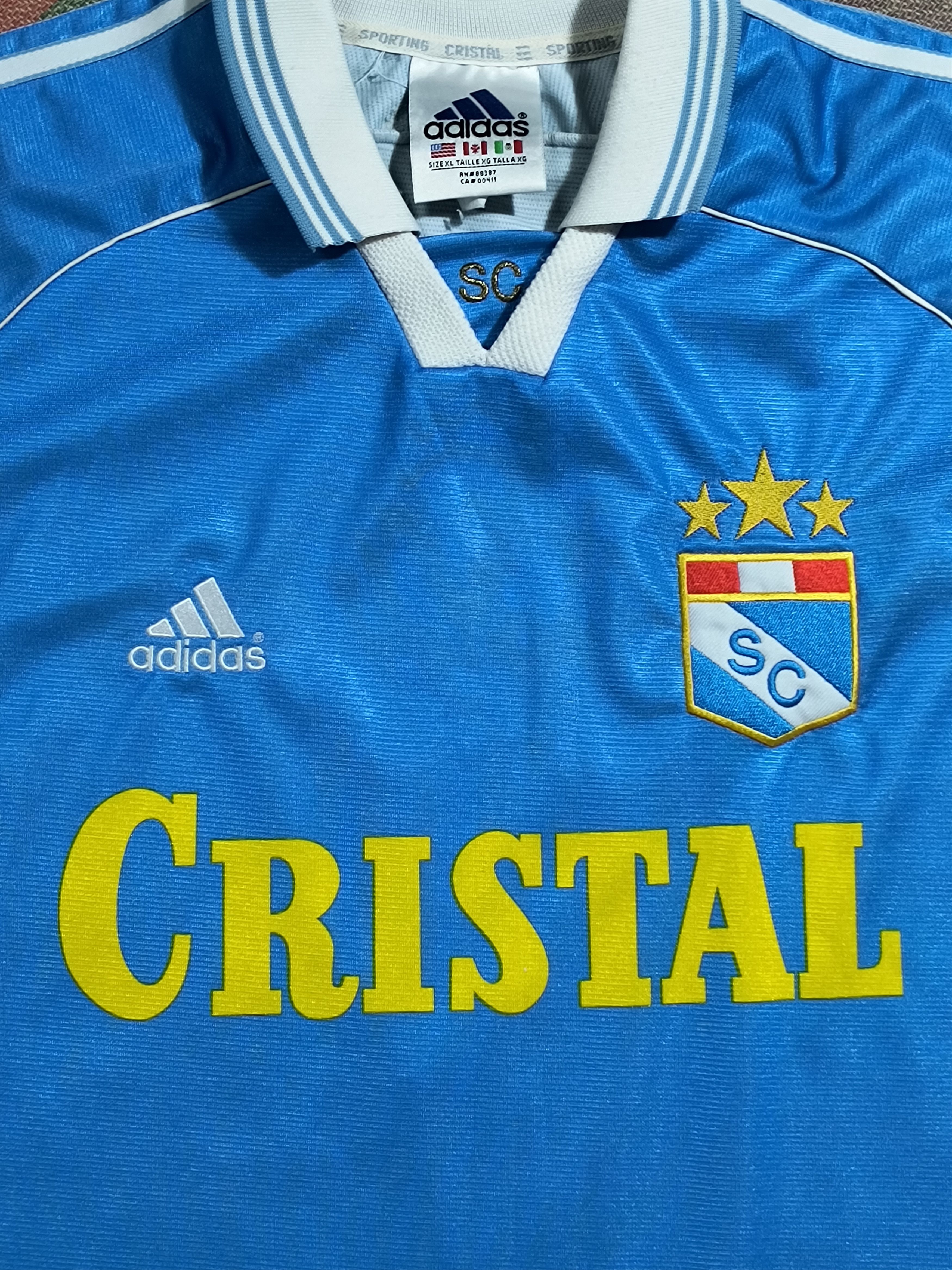 Adidas Vintage Adidas Sporting Cristal #7 1999 home jersey Size US XL / EU 56 / 4 - 1 Thumbnail