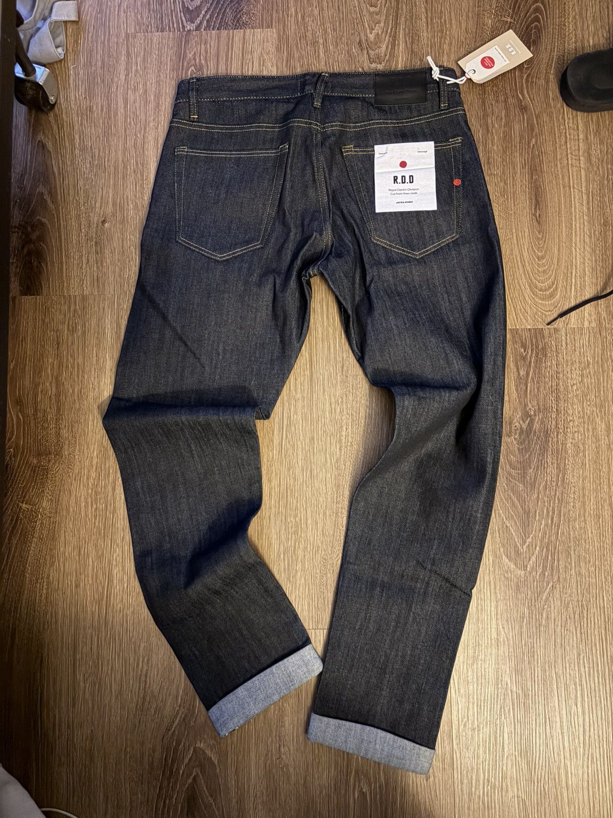 Jack & Jones Jack & Jones R.D.D Selvedge Denim Jeans Raw Indigo Size US 32 / EU 48 - 2 Thumbnail