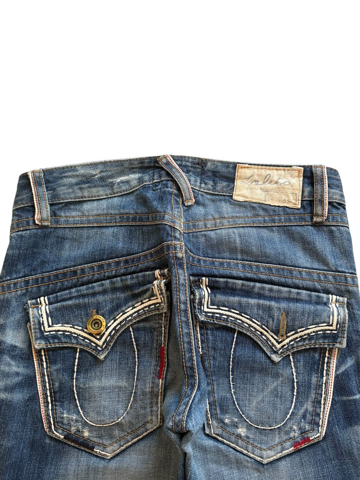 Dsquared2 Vintage Japanese Lolita Honeycomb Faded Wash Loose Jeans Size US 31 - 8 Thumbnail