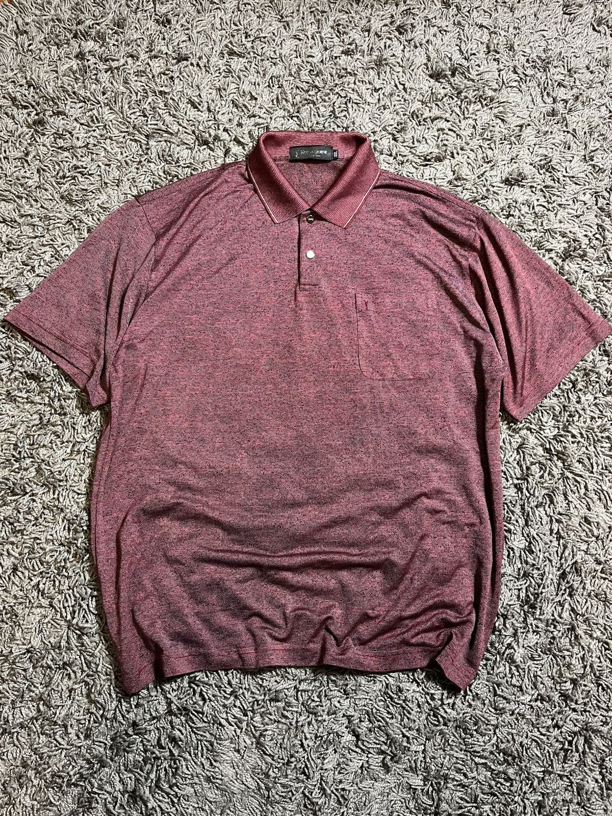 Yves Saint Laurent YVES SAINT LAURENT VINTAGE 00s 100% SILK POCKET LGO T-SHIRT Size US XXL / EU 58 / 5 - 1 Thumbnail