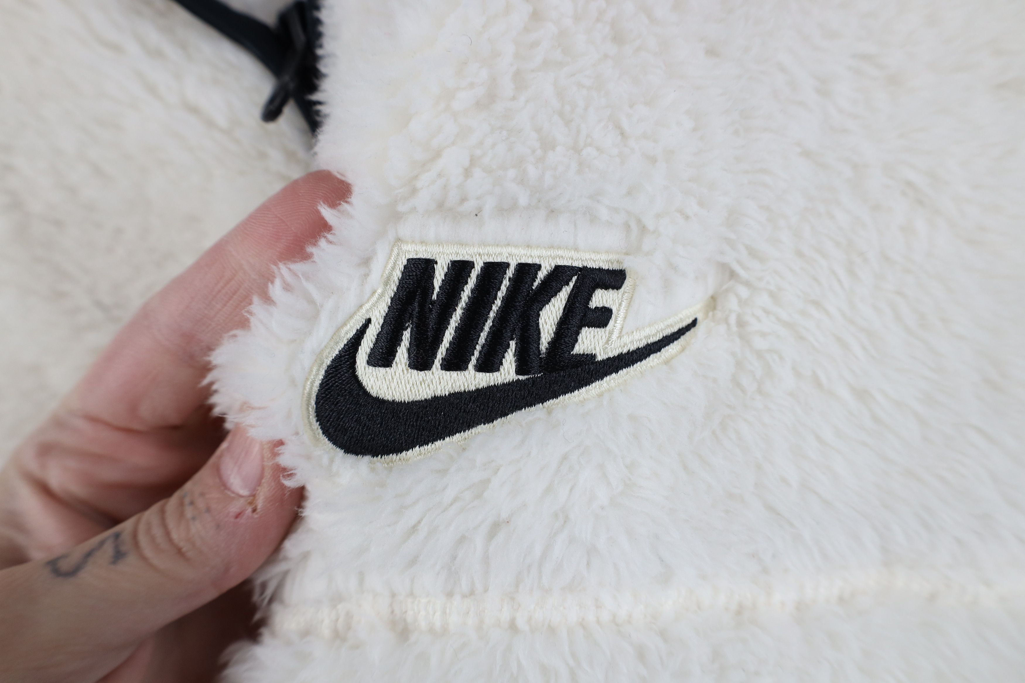 Nike Nike Sportswear NSW Sherpa Plush Fleece Jacket White Size M / US 6-8 / IT 42-44 - 4 Thumbnail