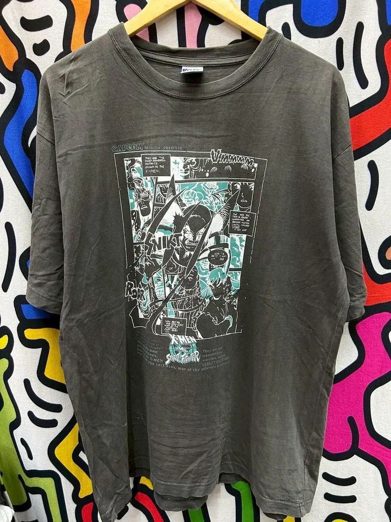 Vintage Vintage 1996 X-Men VS Street Fighter tshirt size L Size US L / EU 52-54 / 3 - 2 Thumbnail