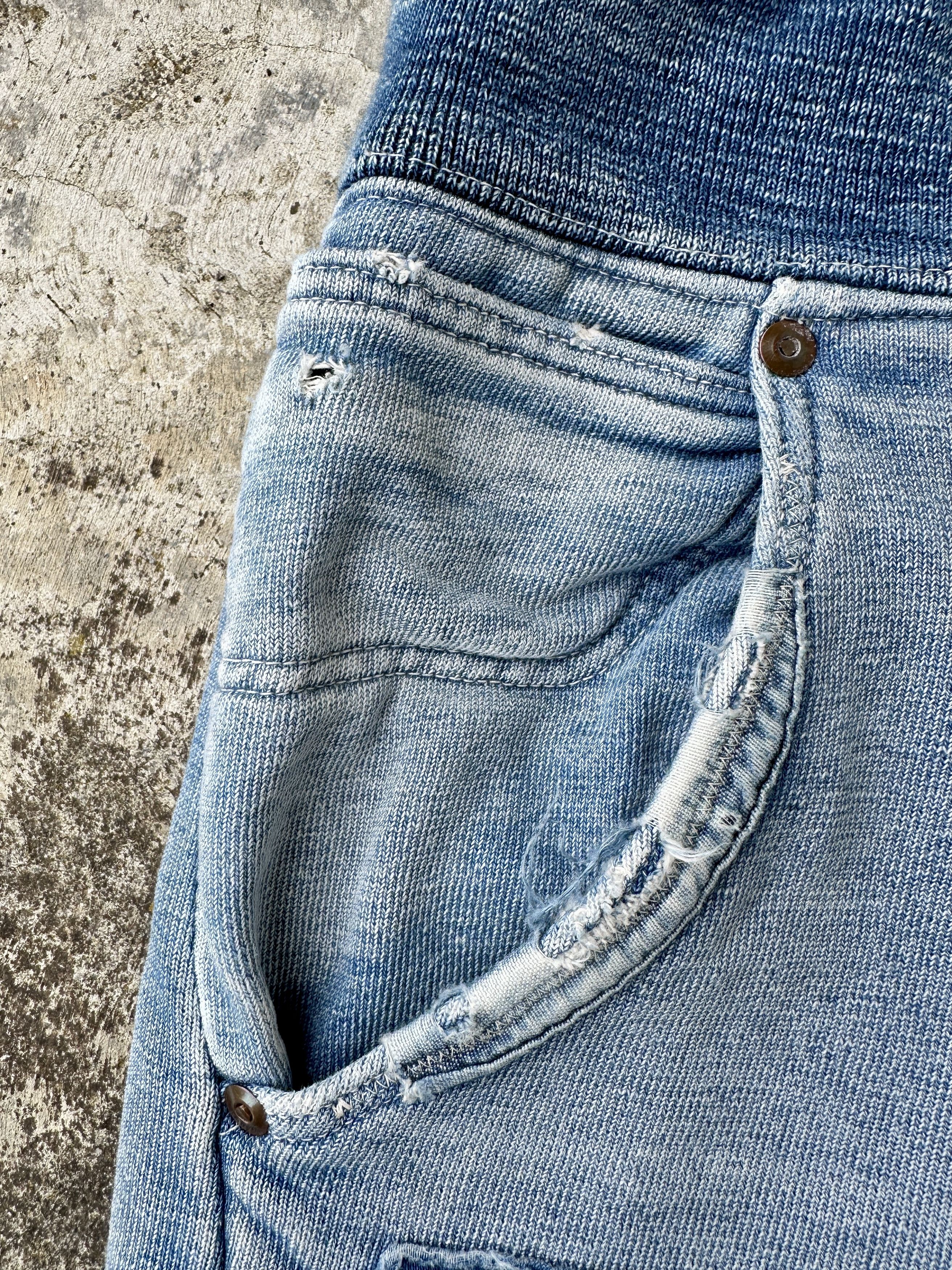 Kapital Kountry 2009 Buckleback denim Old man and the sea Boro Sweatpants Size US 33 - 7 Thumbnail