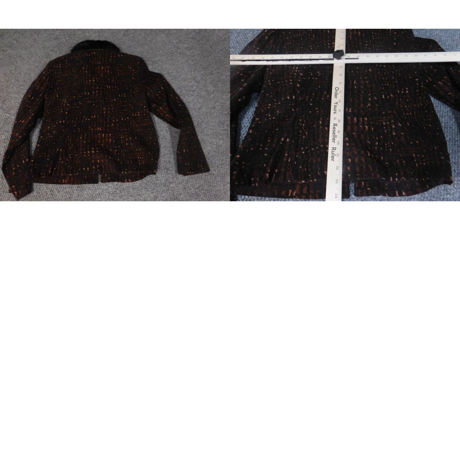 Vintage Sag Harbor Jacket Women 8P Petite Brown Full Zip Lace Plaid Mid-Length Casual Fall Spring Winter Basic Jacket Mens Womens Girls Boys Size M / US 6-8 / IT 42-44 - 7 Thumbnail