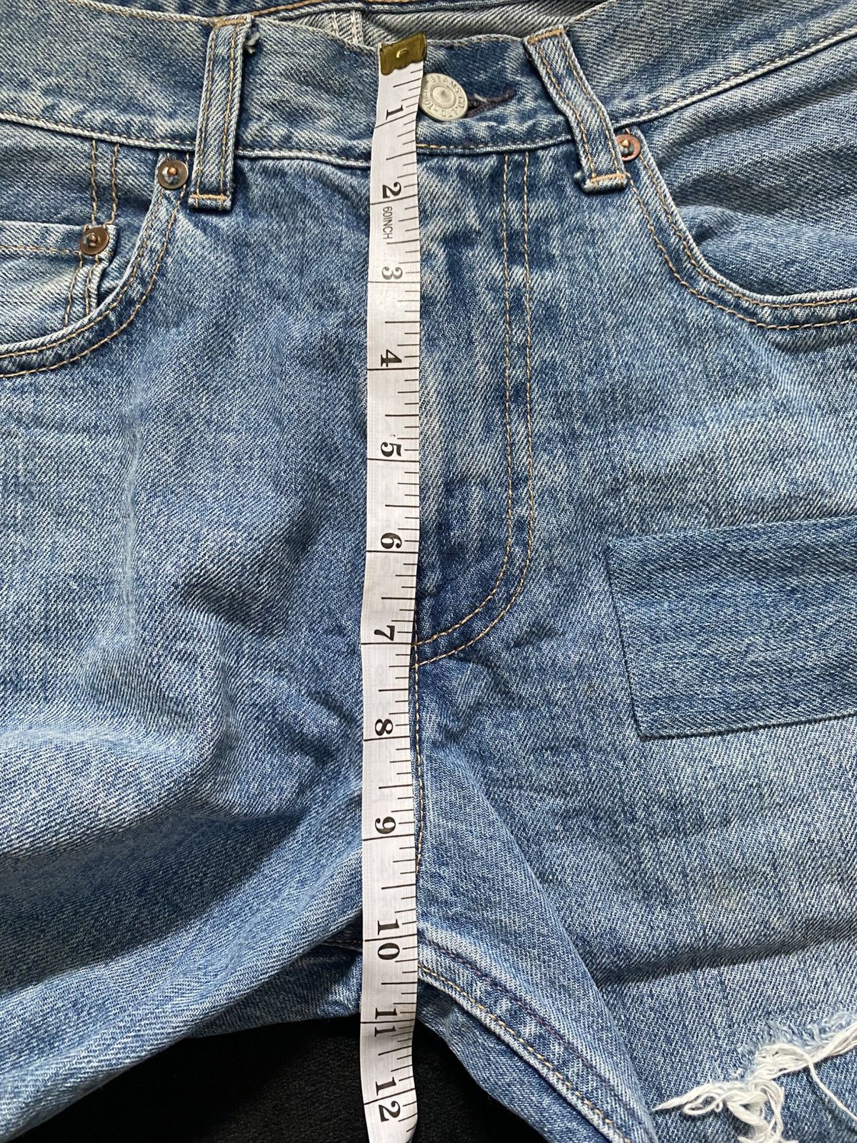 Japanese Brand Beams Japan Selvedge Distressed Patchwork Denim Size US 30 / EU 46 - 18 Thumbnail