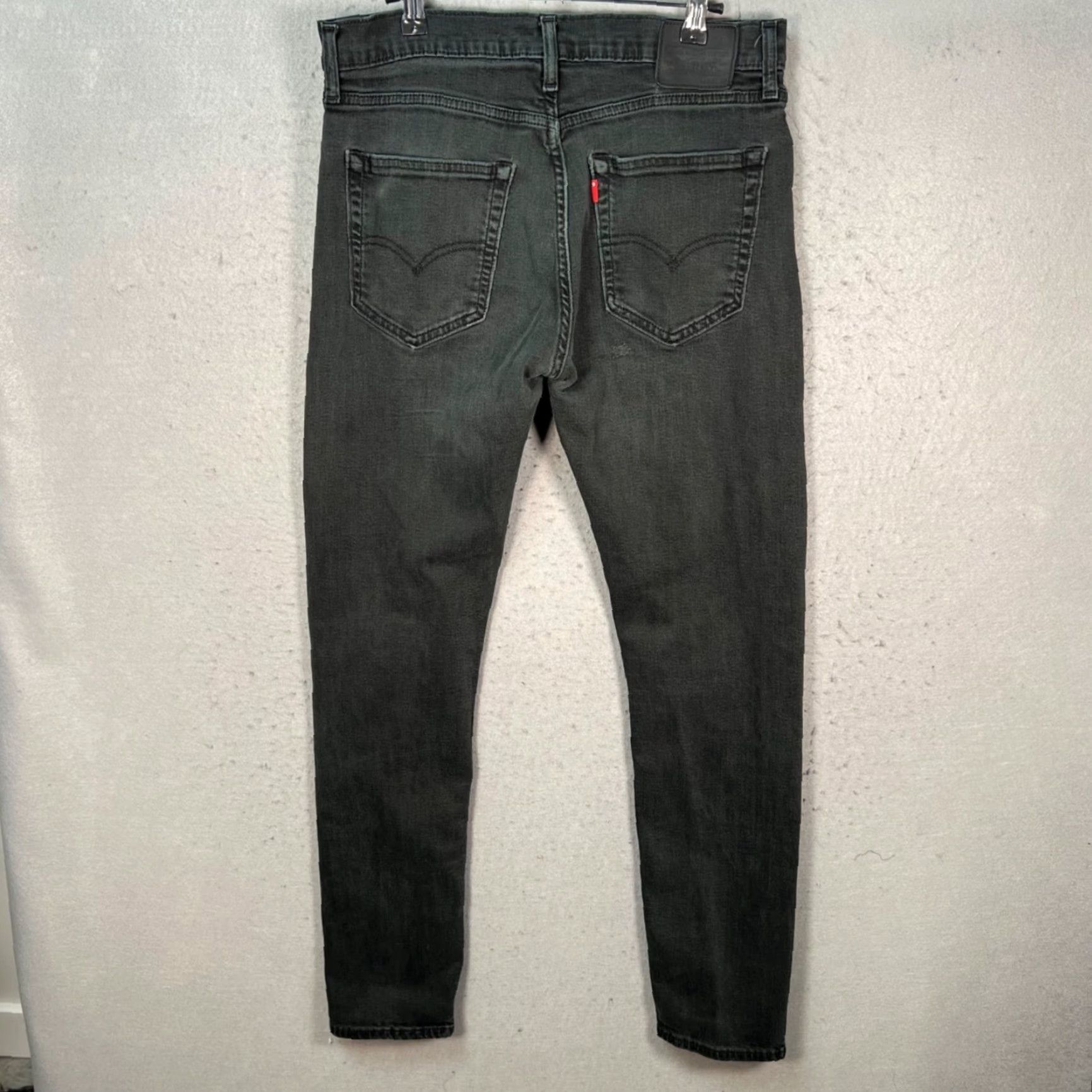 Levi's Levis 512 Mens 32 x 31 Skinny Fit Stretch Jeans Black Denim Regular Size Levi's 500 Series Men Jeans Slim Style Size US 32 / EU 48 - 2 Thumbnail