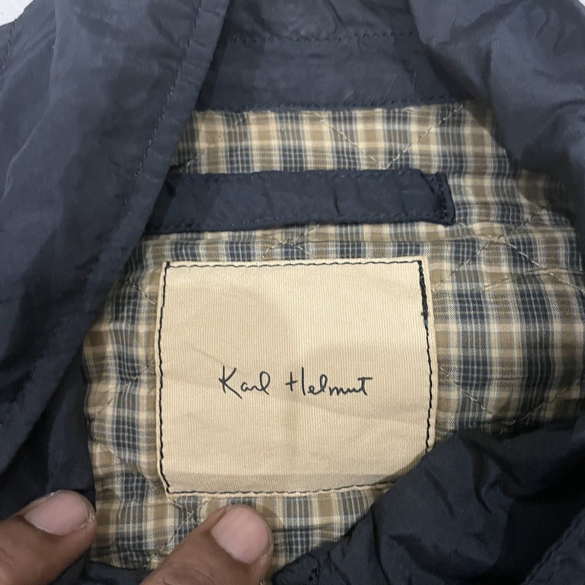 Karl Helmut Vintage Karl Helmut Big Logo Bomber Jacket Size US XL / EU 56 / 4 - 5 Thumbnail