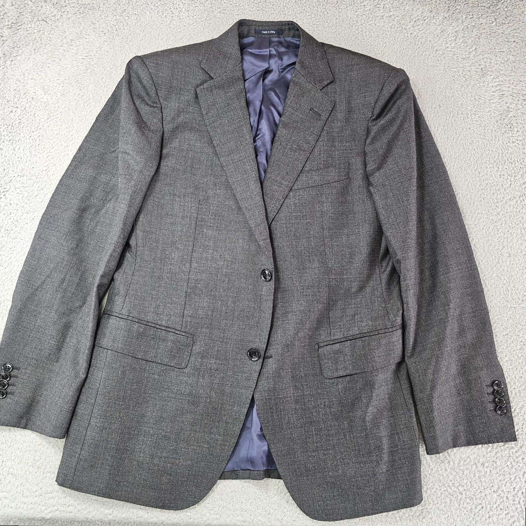 Suitsupply Suitsupply Blazer Mens 50 Gray Wool Napoli Perennial Vitale Barberis Classic Jacket Size 40R - 2 Thumbnail