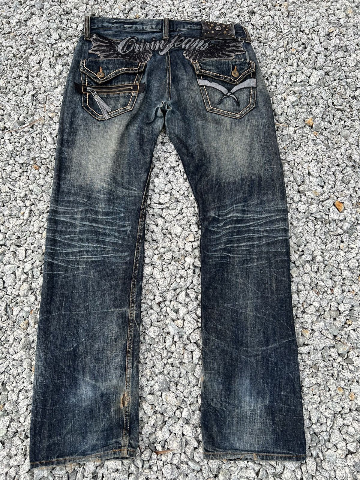If Six Was Nine Japanese Brand Oririn Claw Jean Size US 35 - 3 Thumbnail