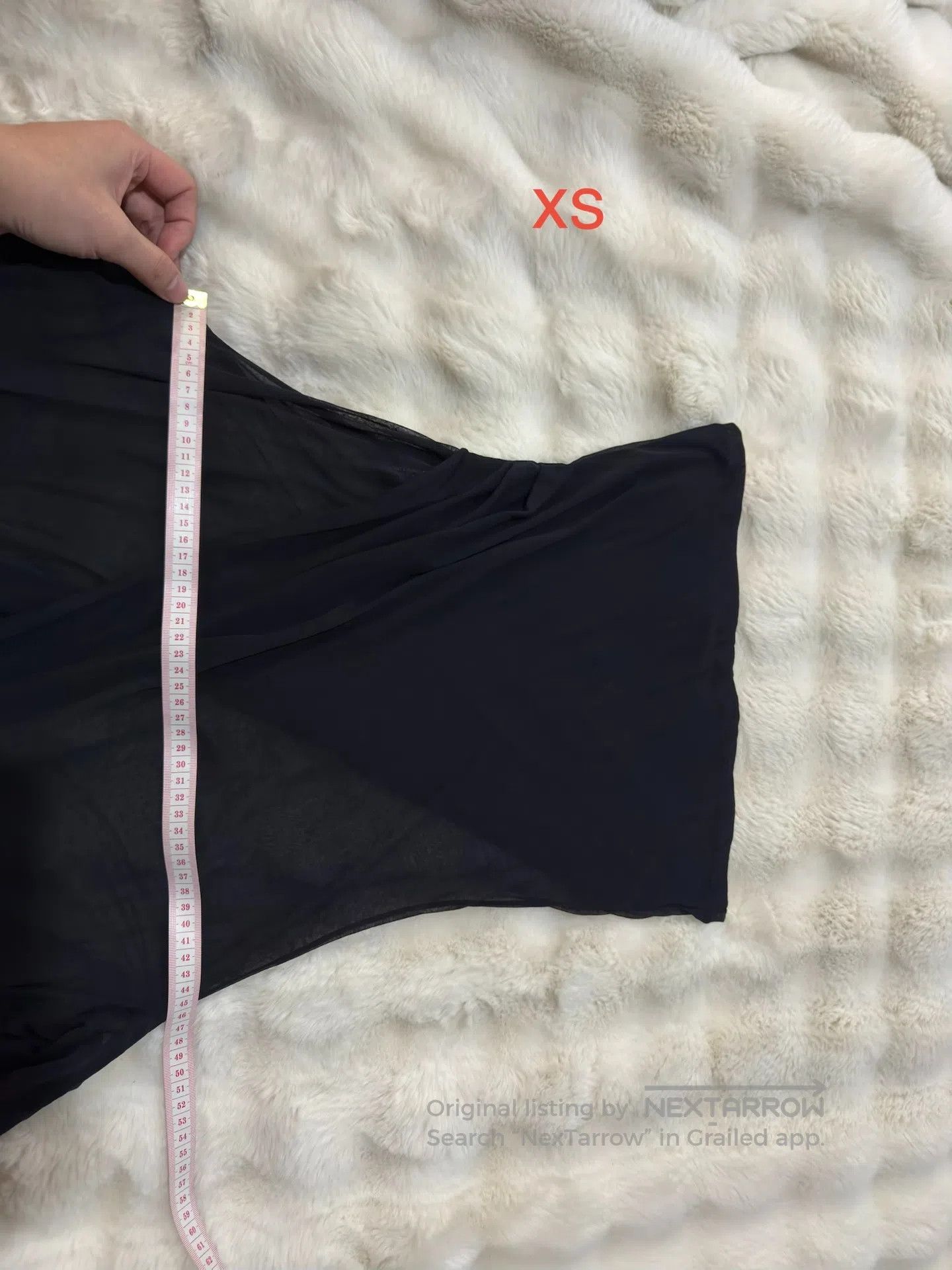 Saint Laurent Paris Saint Laurent Paris Deeply pleated V-neck sheer tank top| Size US XS / EU 42 / 0 - 6 Thumbnail