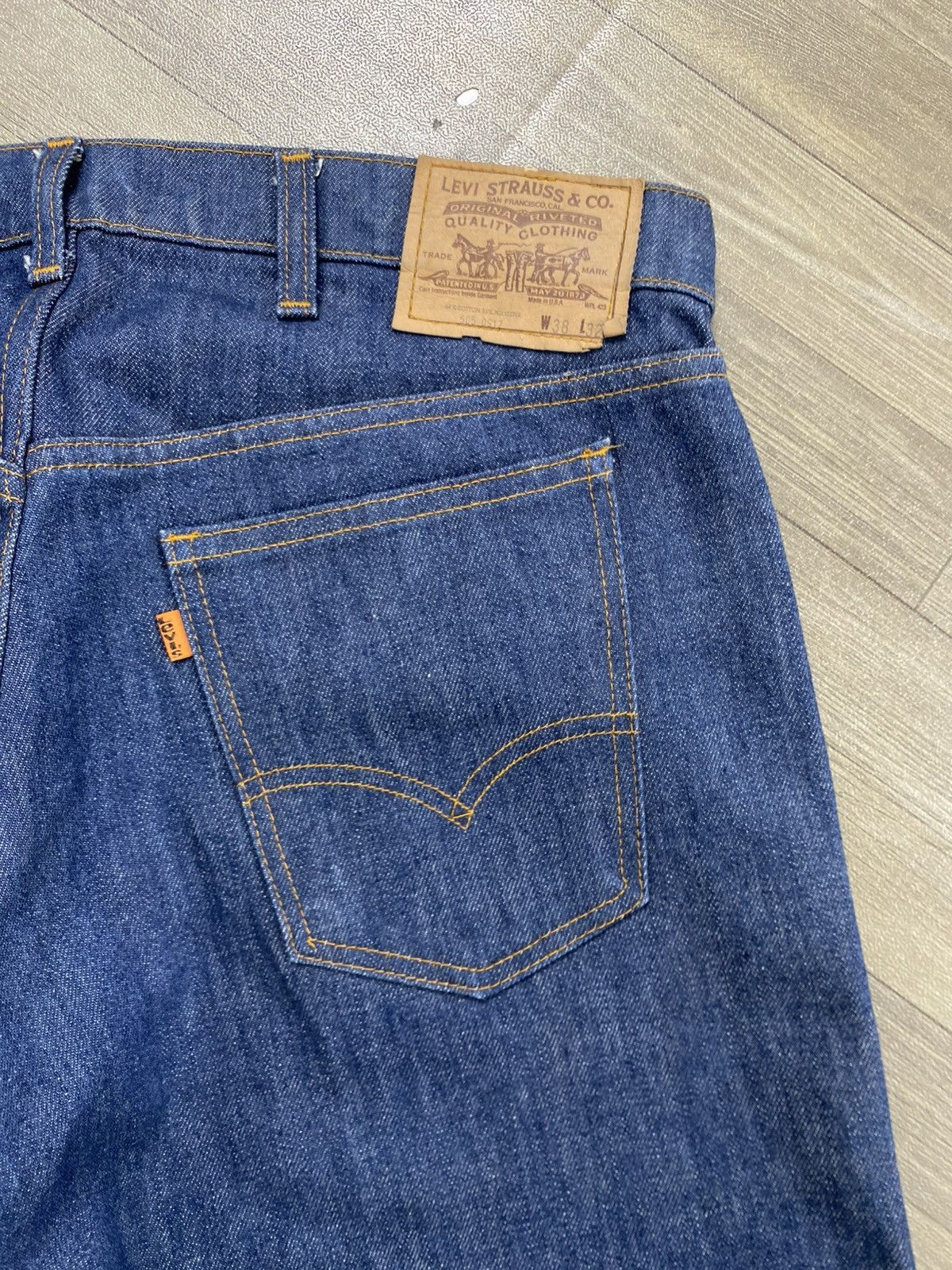 Levi's Vintage Clothing 🇺🇸1970s Vintage Levis 505-0917 Orange Tab Indigo Baggy Jeans Size US 38 / EU 54 - 14 Thumbnail