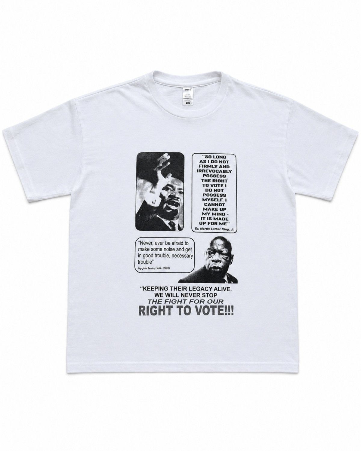 Vintage Civil Rights Quotes / Martin Luther King Jr. & John Lewis Size US XL / EU 56 / 4 - 1 Thumbnail
