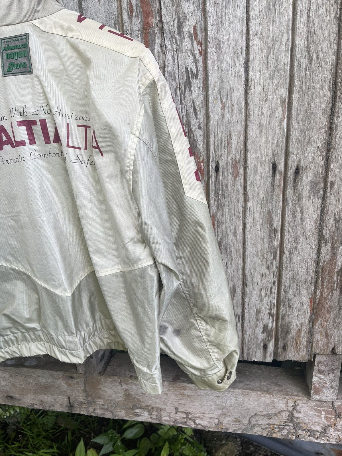 Japanese Brand × Vintage Vintage Altia Racing Jacket by N’ROAD – Grey/Red, Size L Size US M / EU 48-50 / 2 - 11 Thumbnail