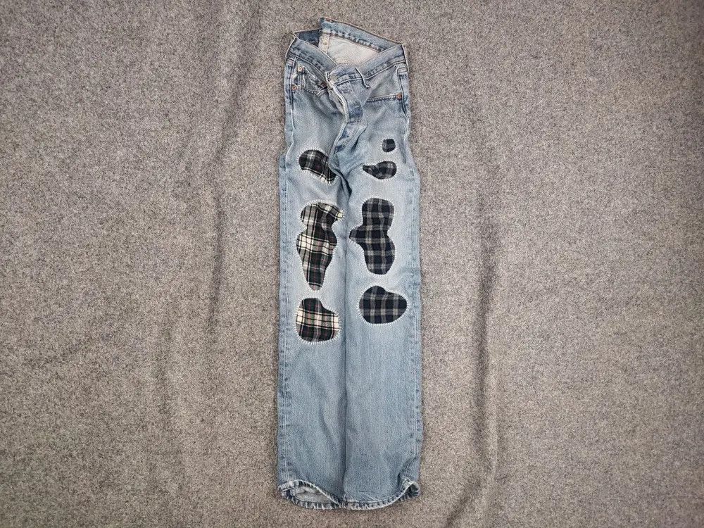Levi's Rare Vintage 90's levis 501 x Sashiko Patchwork Denim Jeans Size US 36 / EU 52 - 1 Thumbnail
