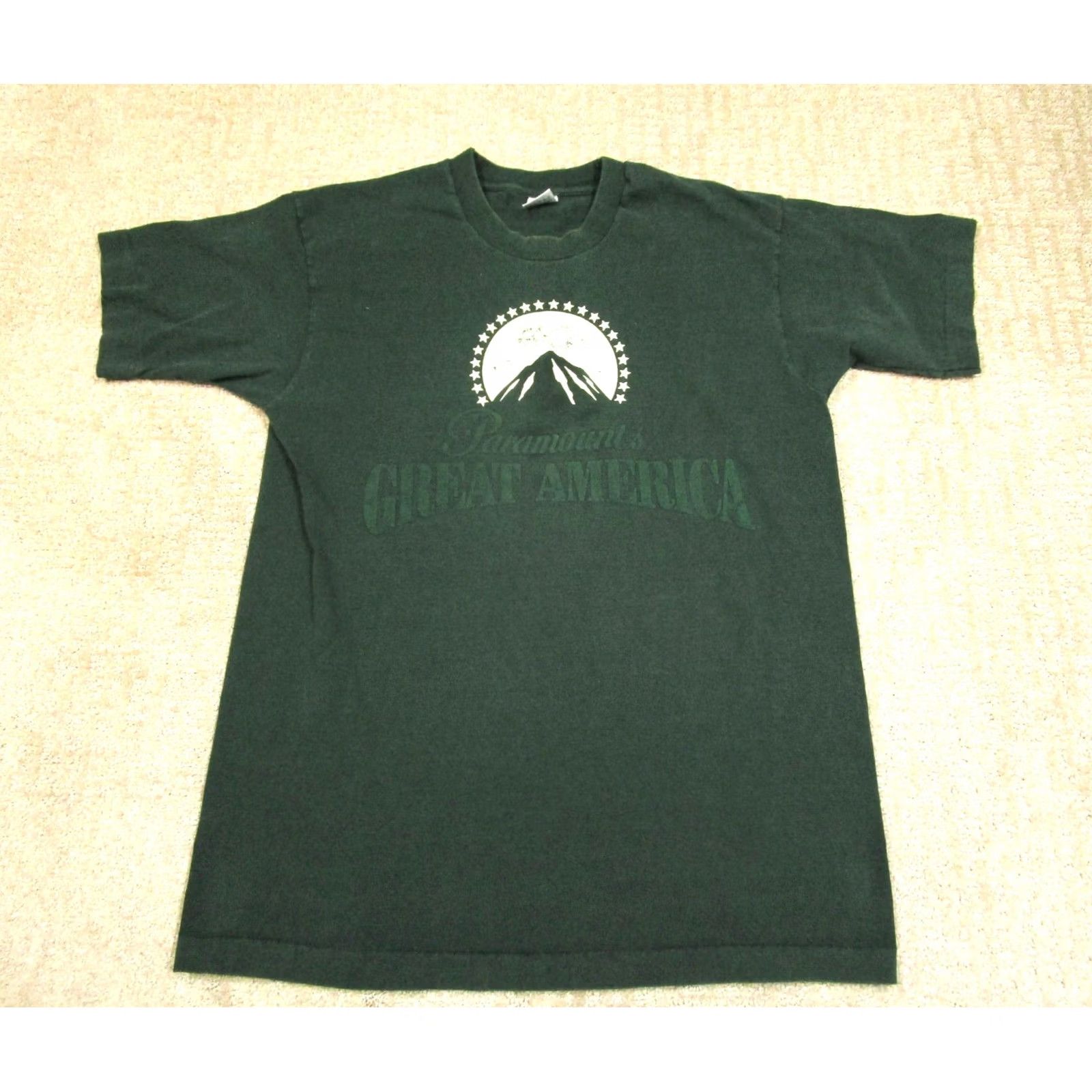 Vintage Paramount Shirt Men L Green 90s Vintage Logo Crew Neck Short Sleeve T-Shirt USA Size US L / EU 52-54 / 3 - 2 Thumbnail