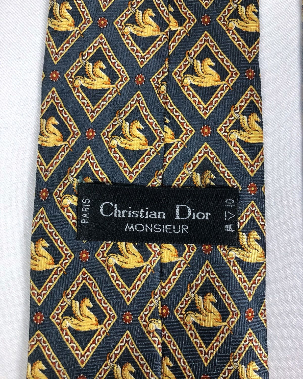Christian Dior Monsieur Rare Vintage Christian Dior Monsieur Silk Tie Size ONE SIZE - 6 Thumbnail