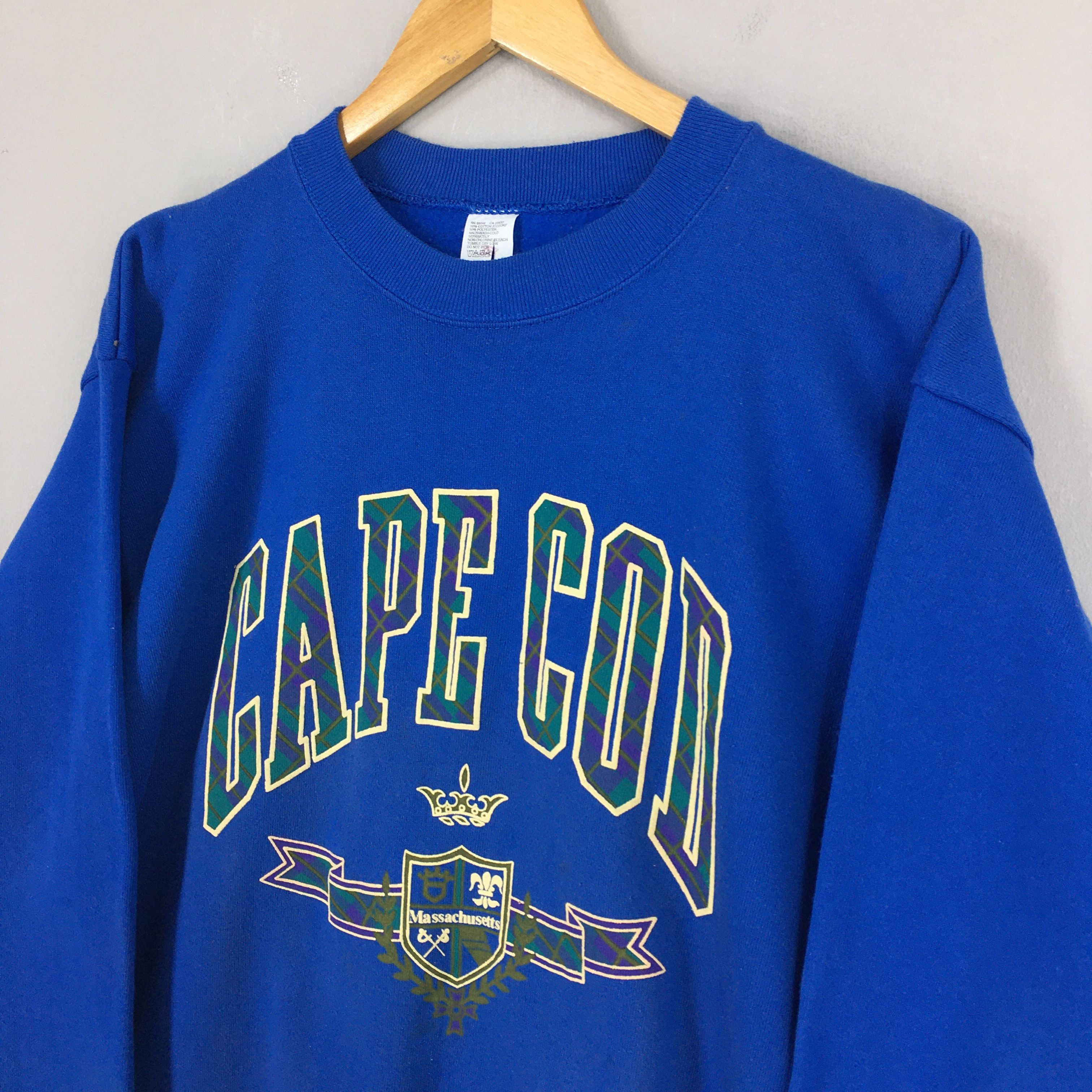 Vintage Vintage Cape Cod Massachusetts Blue Sweatshirt Large Size US L / EU 52-54 / 3 - 3 Thumbnail
