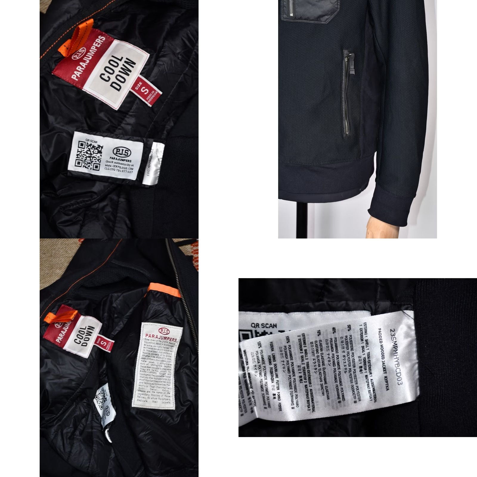 Parajumpers PARAJUMPERS Marcel PADDED HOODED JACKET COOL DOWN S Black Men Adult Small Jacket Size US S / EU 44-46 / 1 - 8 Thumbnail