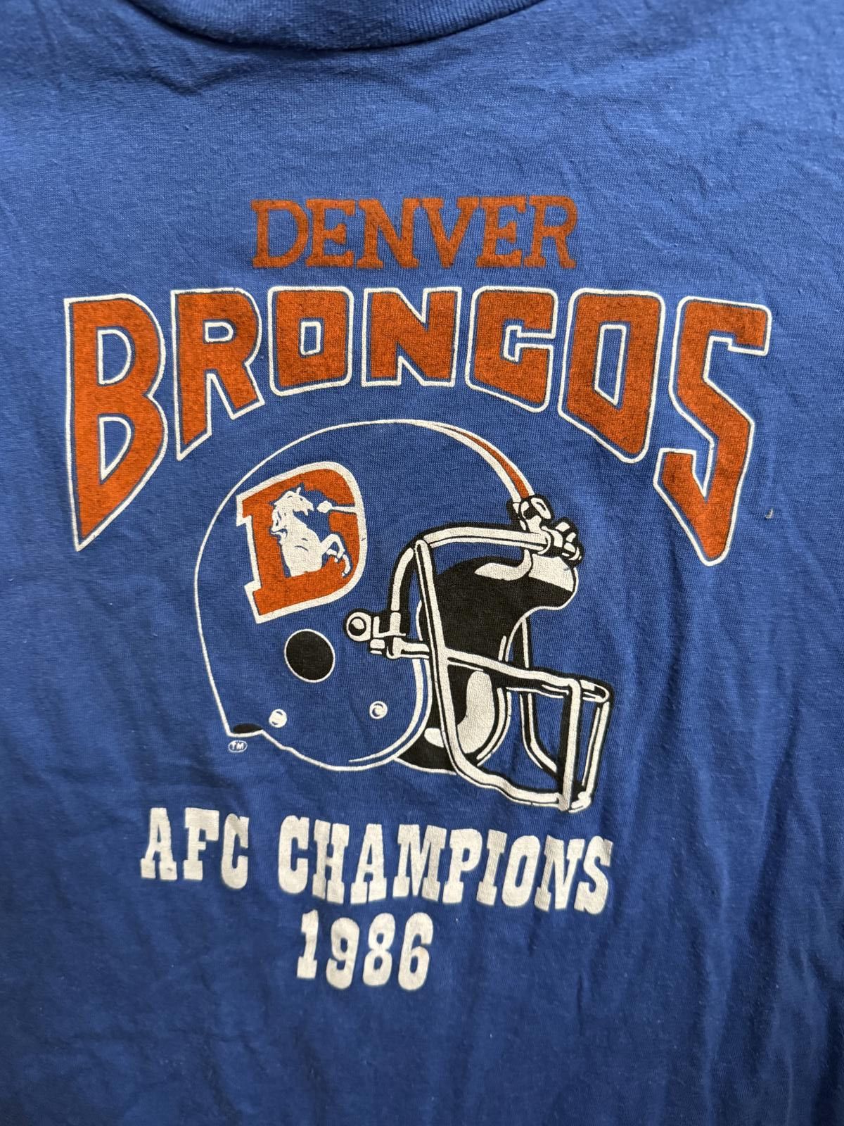 Anvil VTG Denver Broncos T-shirt AFC Champs 1986 Tee - L Size US L / EU 52-54 / 3 - 3 Thumbnail