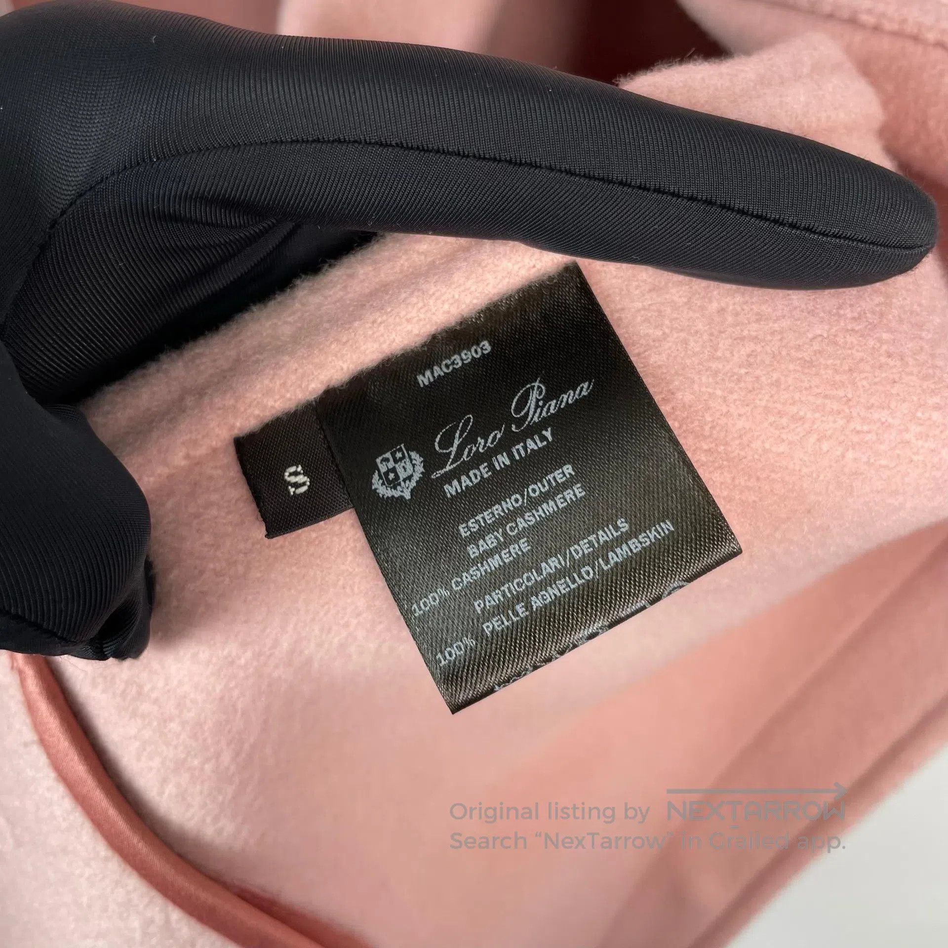 Loro Piana LORO PIANA Light Pink Baby Cashmere Volcano Collar Coat| Size S / US 4 / IT 40 - 8 Thumbnail