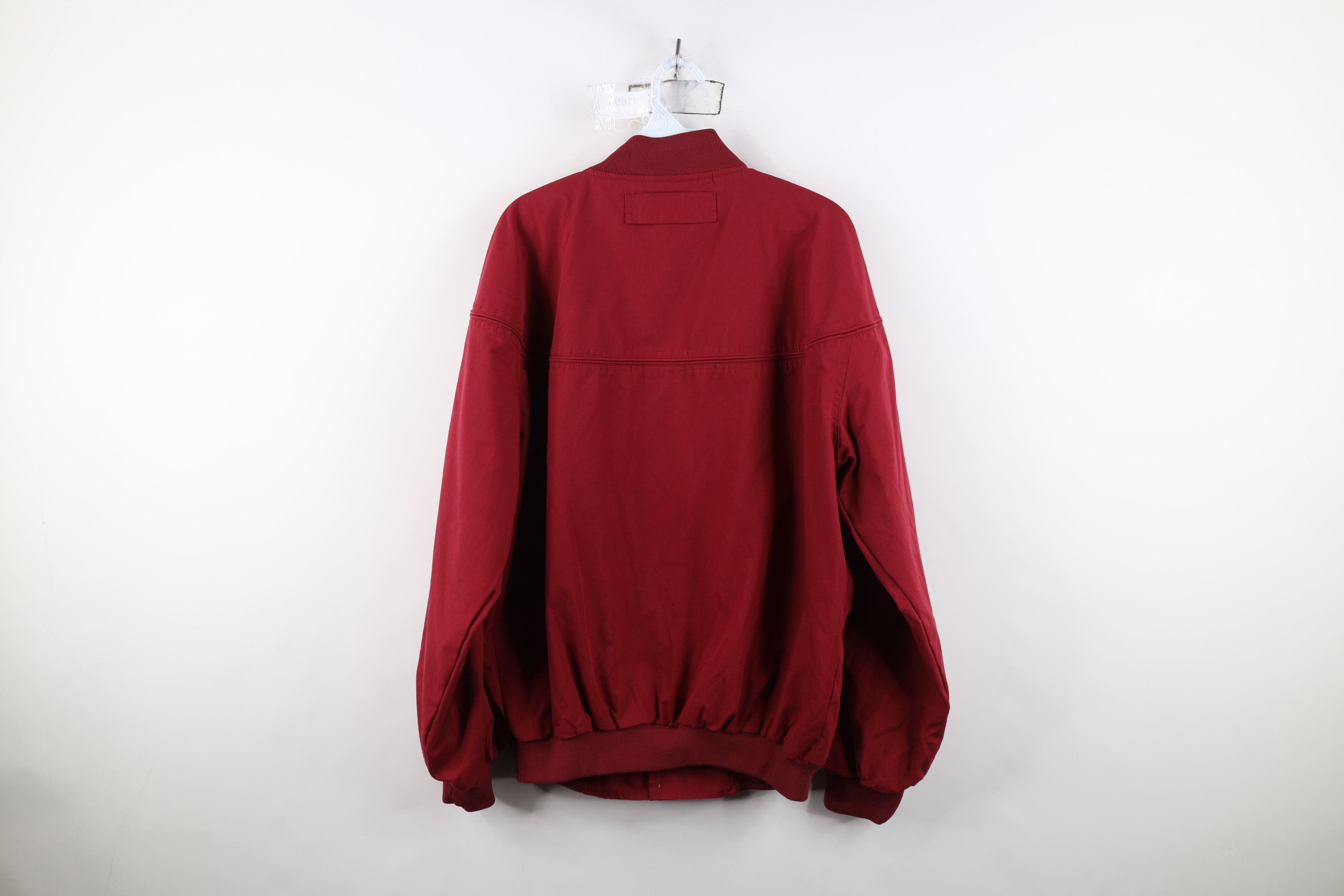 Vintage Vintage 90s Streetwear Blank Full Zip Bomber Jacket Red Size US M / EU 48-50 / 2 - 13 Thumbnail