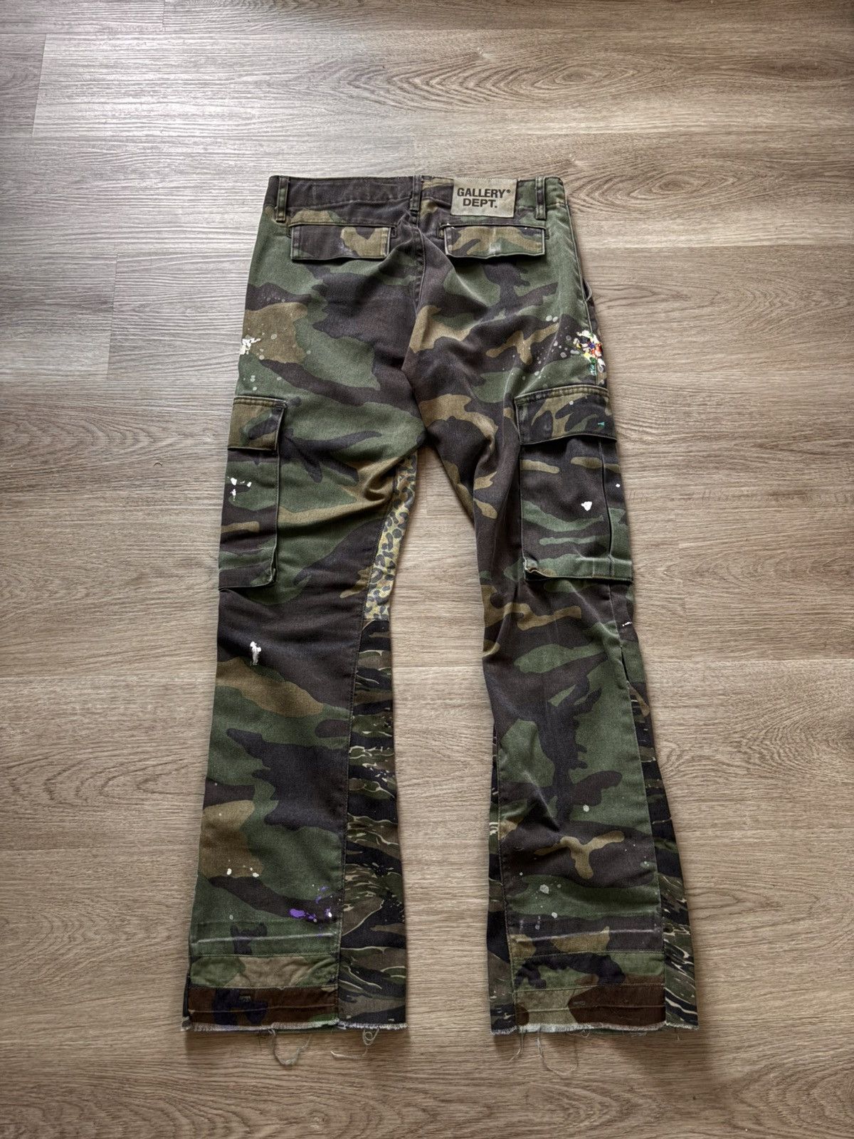 Project GR Coated Biker Flare Pants Camo パンツ Project GRCoated