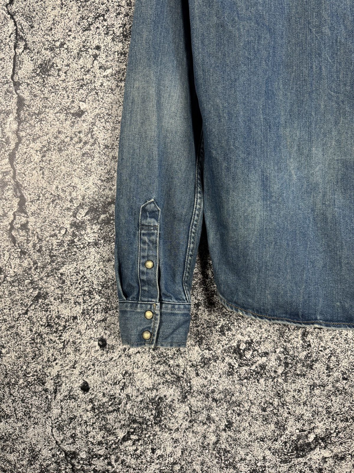 Allsaints Allsaints Spitalfields Bedford Denim Shirt Snap Button Sz M Size US M / EU 48-50 / 2 - 12 Thumbnail