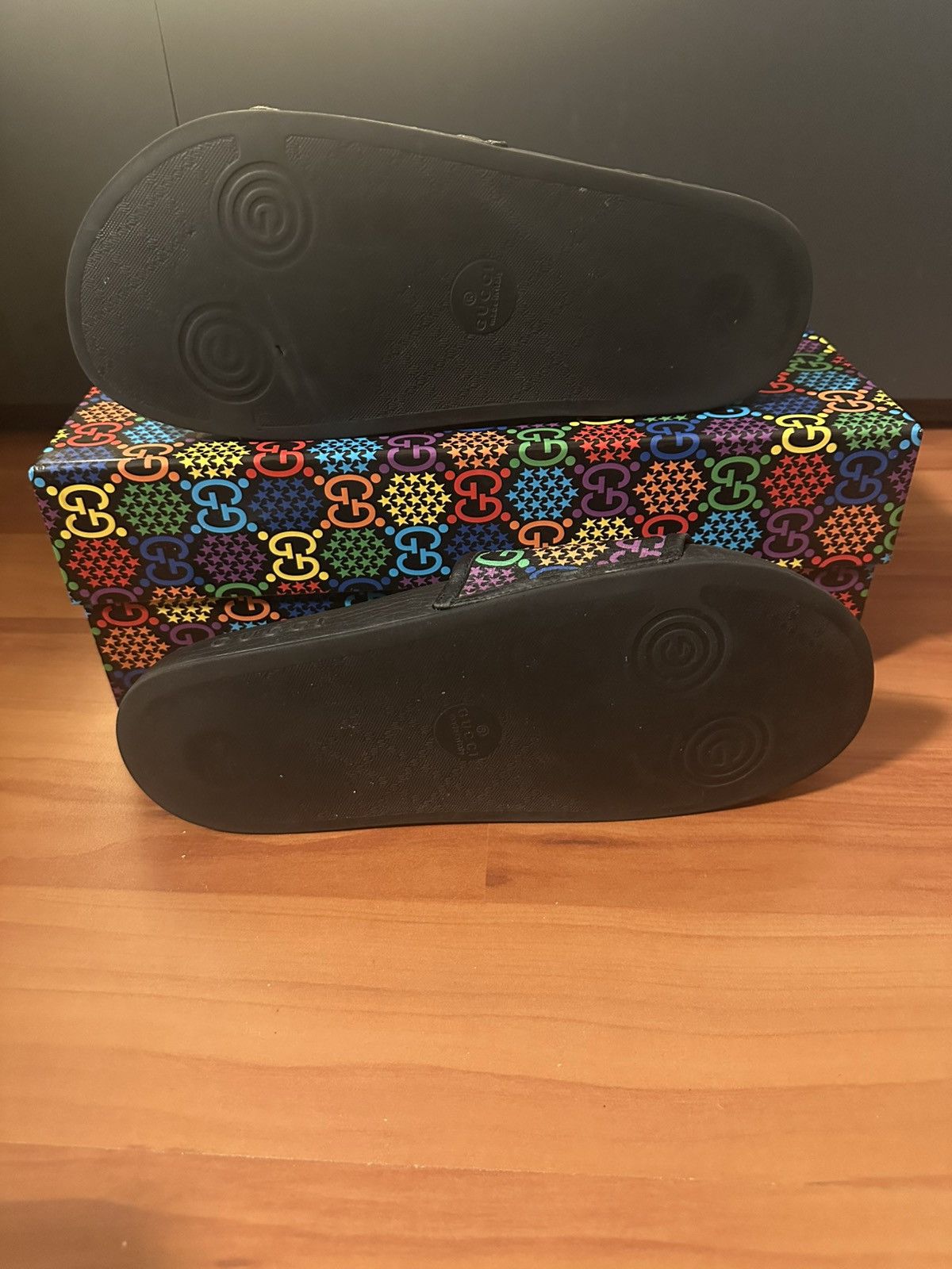 Gucci Gucci Multicolor Psychedelic Monogram Slides Sandals In Box Size US 12 / EU 45 - 3 Thumbnail