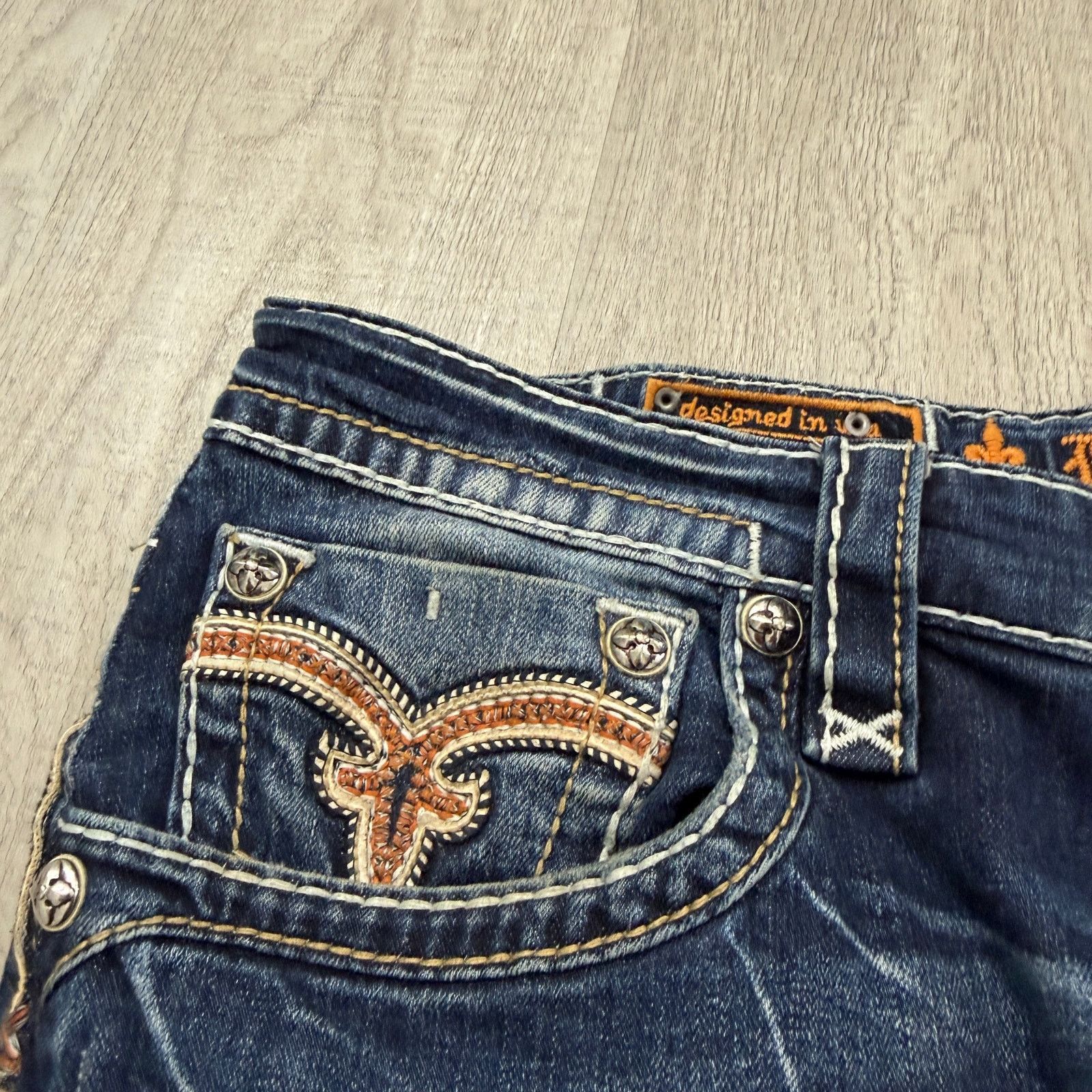 Rock Revival Rock Revival Remy Relaxed Straight Jeans 40 (Fits 40x32) Size US 40 / EU 56 - 5 Thumbnail