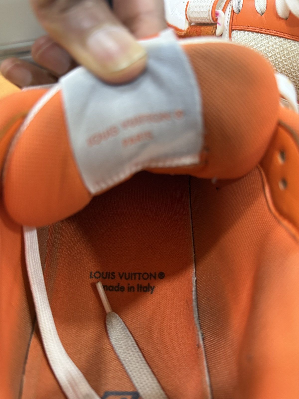 Louis Vuitton Louis Vuitton Trainer -Orange Monogram Denim Size US 10 / EU 43 - 3 Thumbnail