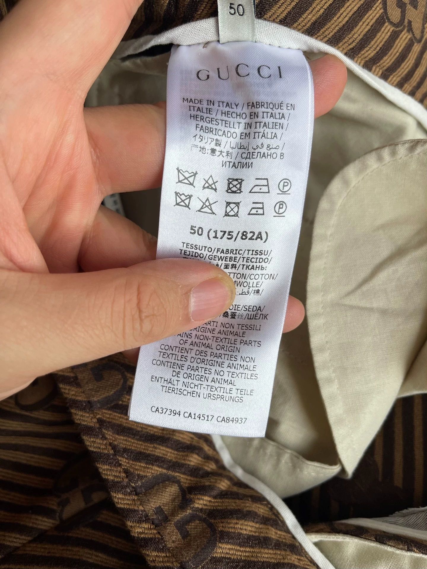 Gucci Gucci Men's Silk & Cotton Logo Pants Size 50 New Size US 34 / EU 50 - 8 Thumbnail