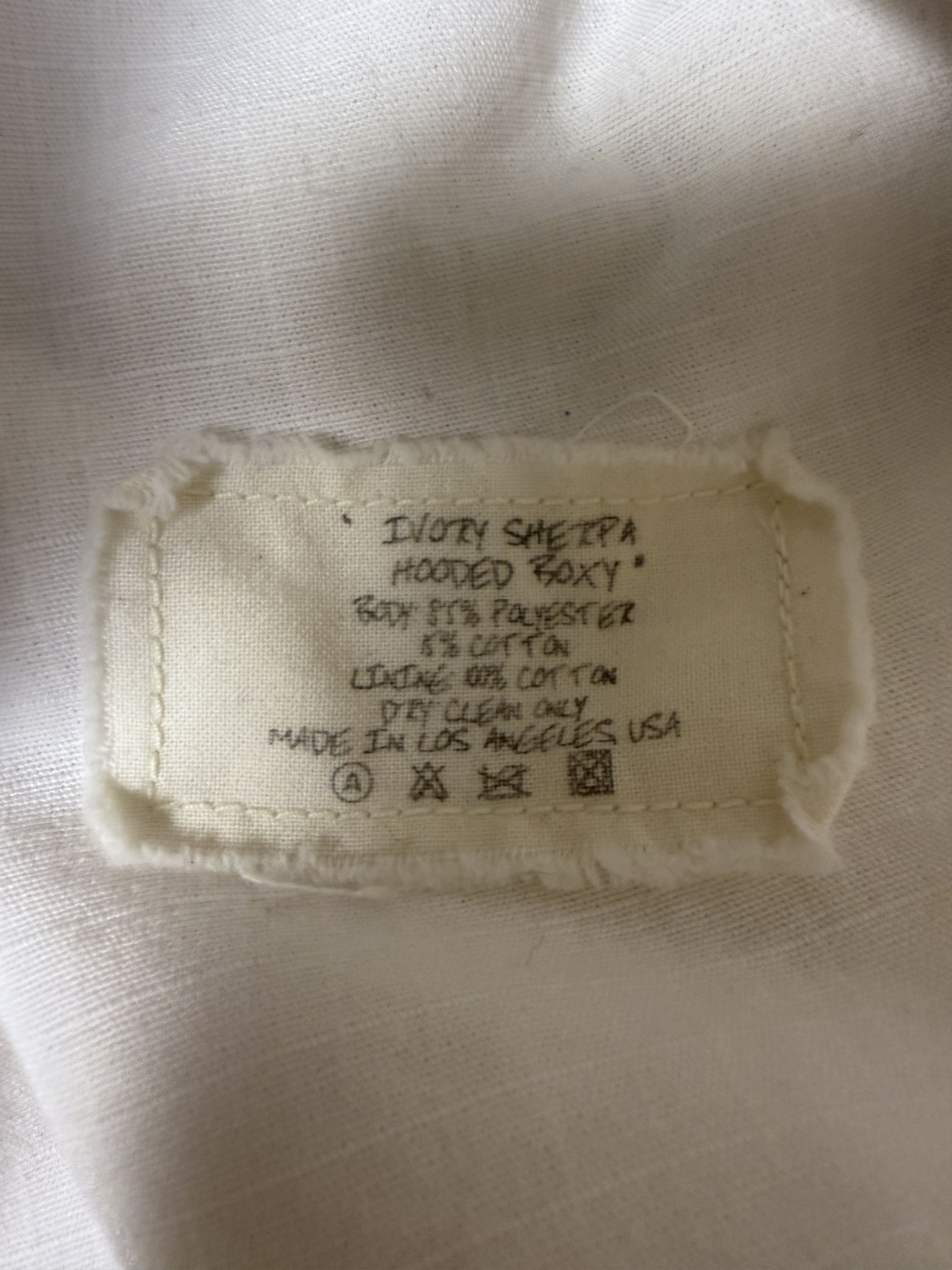 Greg Lauren Greg Lauren Ivory Sherpa Hooded Boxy Jacket Size US L / EU 52-54 / 3 - 4 Thumbnail