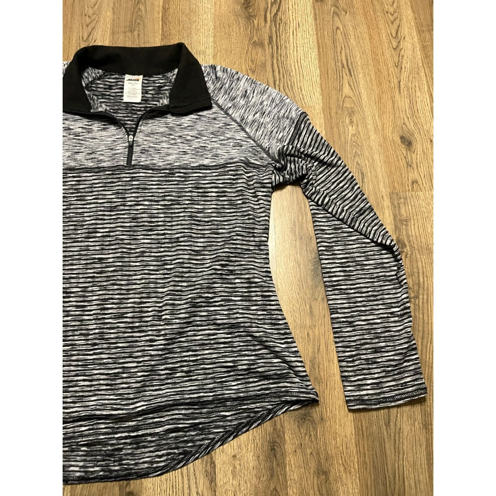 Avia Avia Shirt Women's 2XL Gray Black 1/4 Zip Long Sleeve Colared Size XXL / US 16-18 / IT 52-54 - 4 Thumbnail