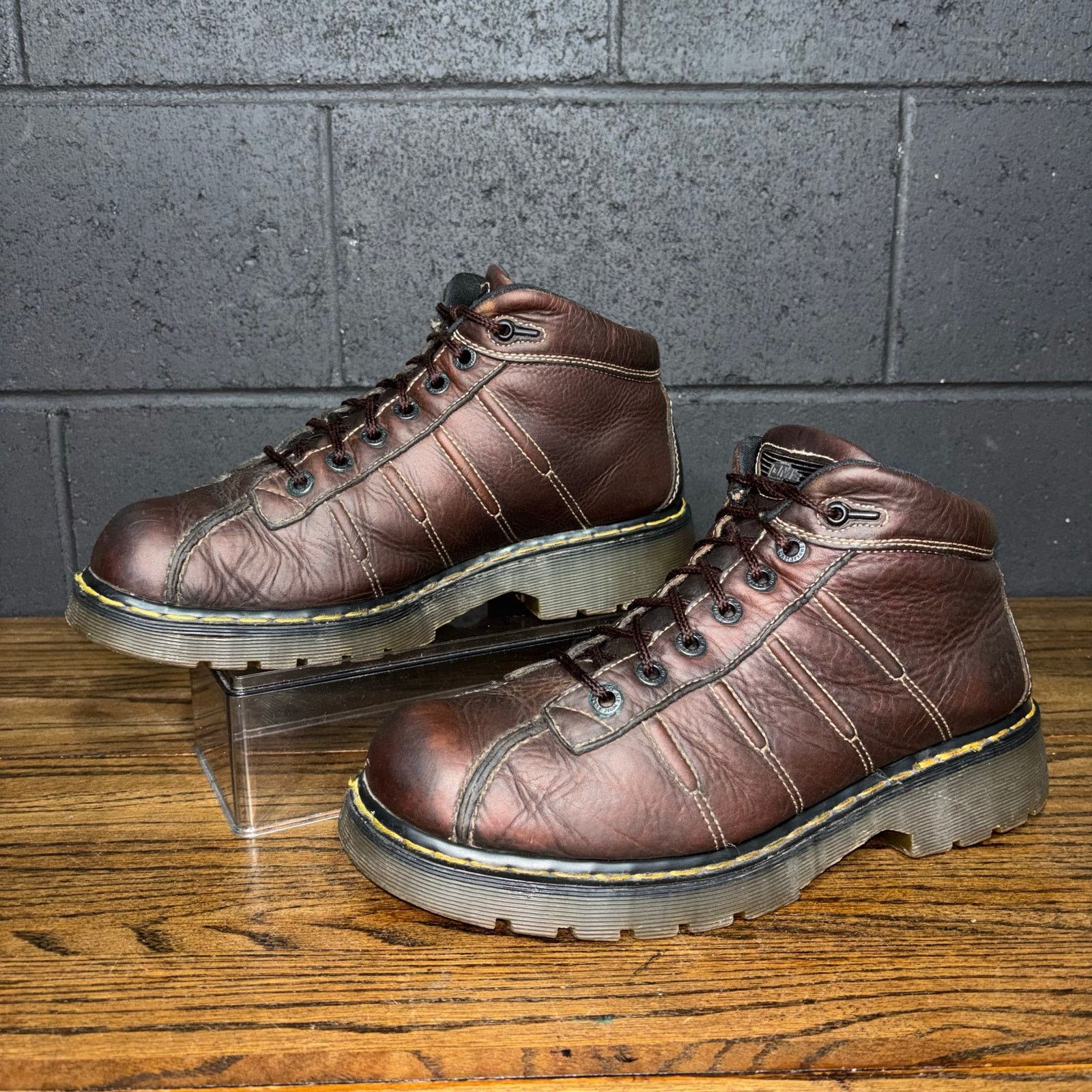 Dr. Martens Vintage Dr Martens 9763 Brown Leather Boots UK 12 England Size US 13 / EU 46 - 2 Thumbnail