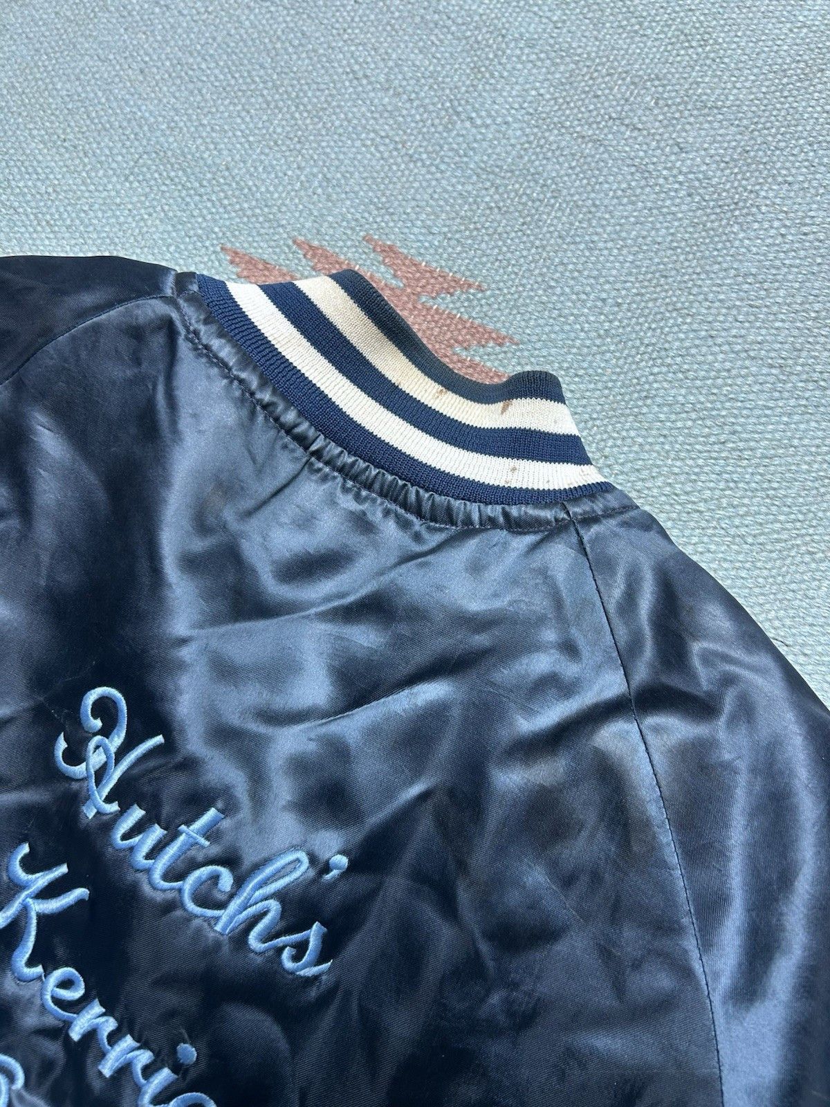 Vintage 80s satin bomber jacket hutch’s Kerrie out Montpelier ohio L Size US L / EU 52-54 / 3 - 5 Thumbnail