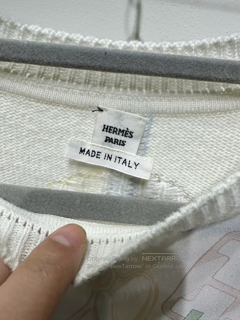 Hermes Hermes Silk cashmere printed knitwear beige Size XXS / US 00 / IT 34 - 3 Thumbnail