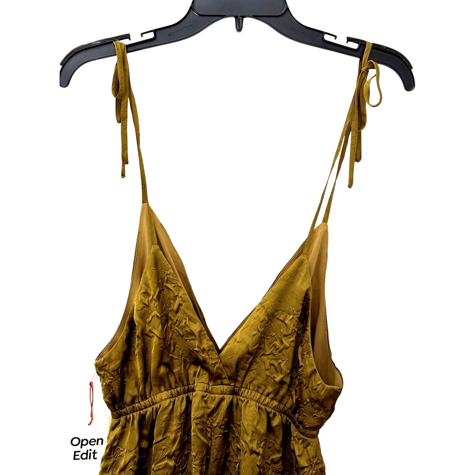 Other Open Edit Romper Surplice V-Neckline Brown Bronze XS NWT Size 32" / US 10 / IT 46 - 7 Thumbnail
