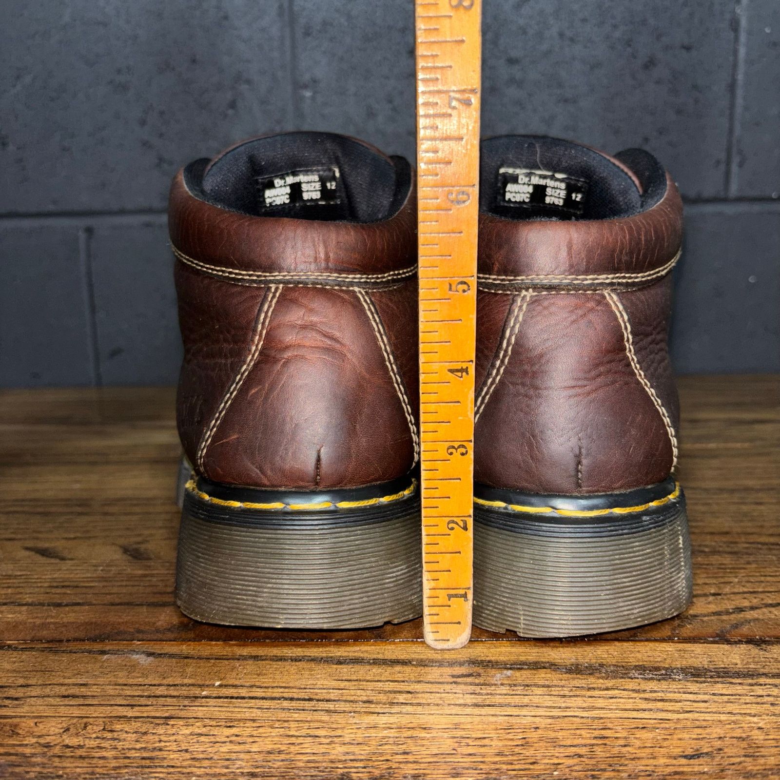 Dr. Martens Vintage Dr Martens 9763 Brown Leather Boots UK 12 England Size US 13 / EU 46 - 4 Thumbnail