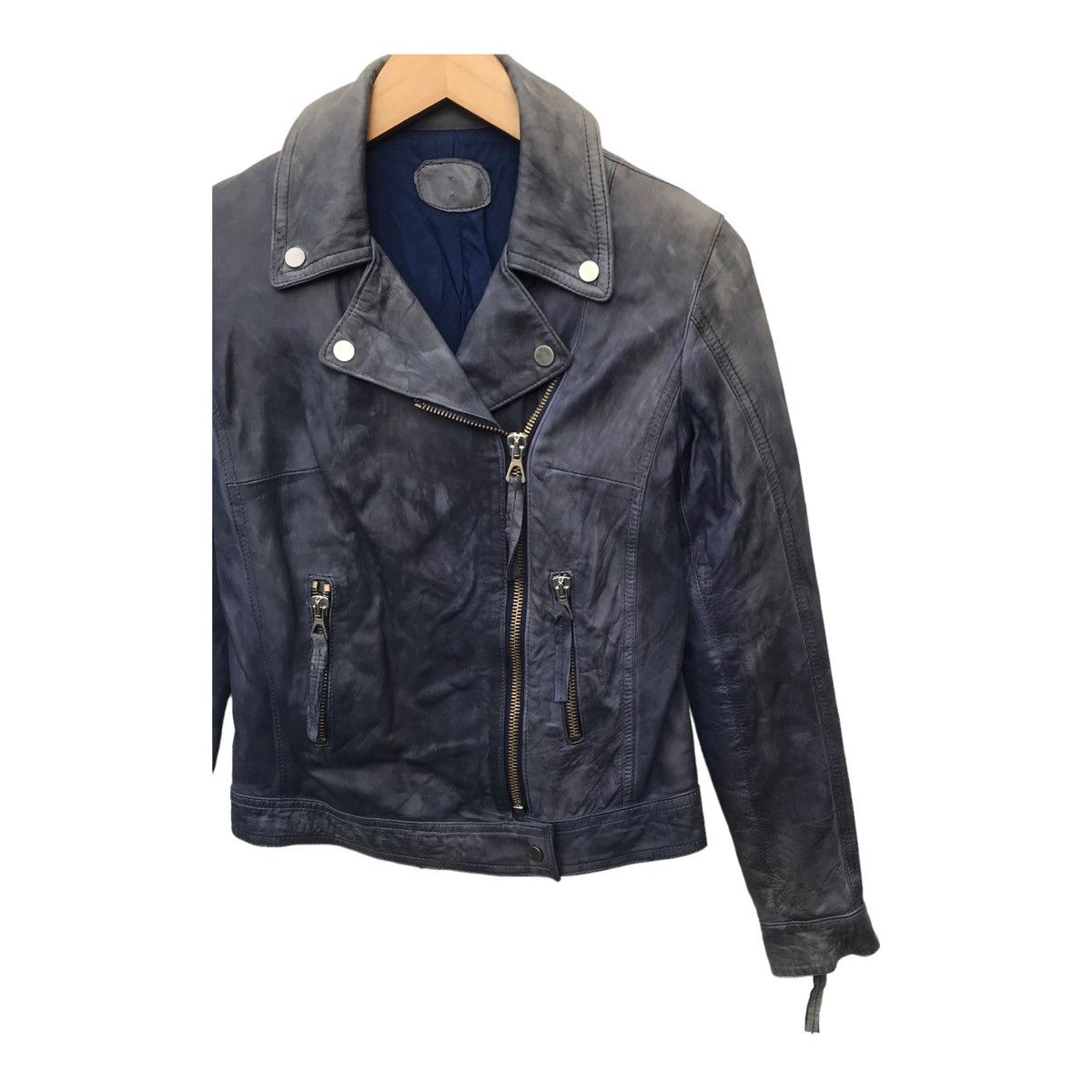 Vera Pelle Vera Pelle Women Double Collar Rockabilly Leather Jacket Size S / US 4 / IT 40 - 4 Thumbnail
