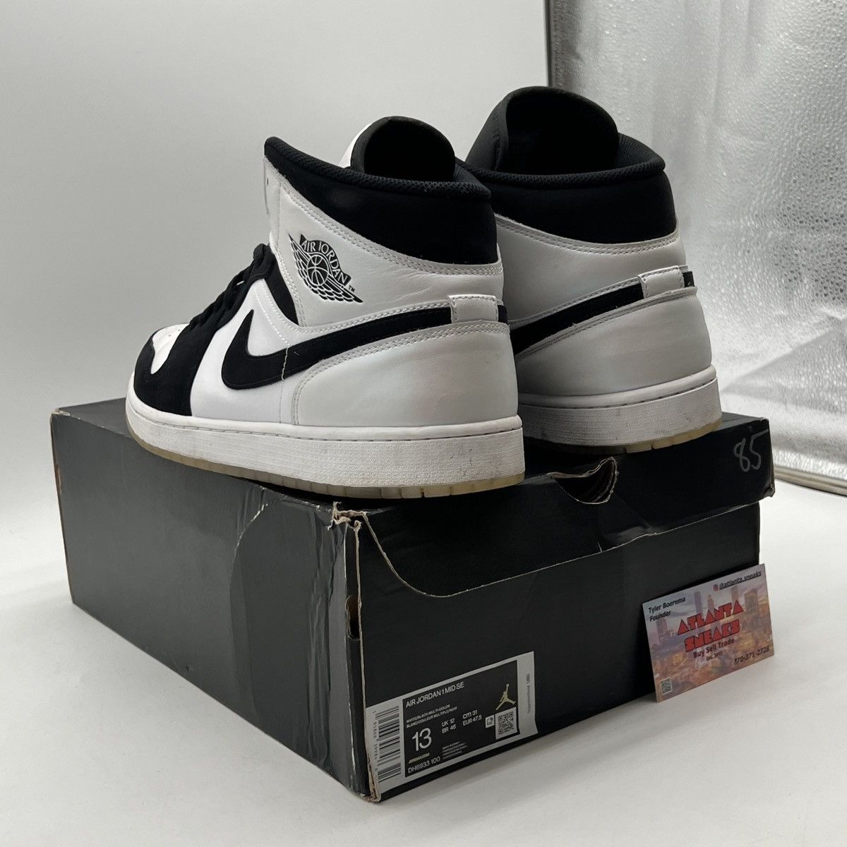 Nike Air Jordan 1 mid Diamond Size US 13 / EU 46 - 4 Thumbnail
