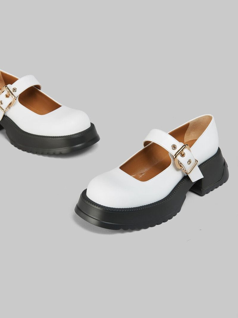 Marni o1w1db11225 Mary Jane With Platform Sole in White Size US 5 / IT 35 - 4 Thumbnail