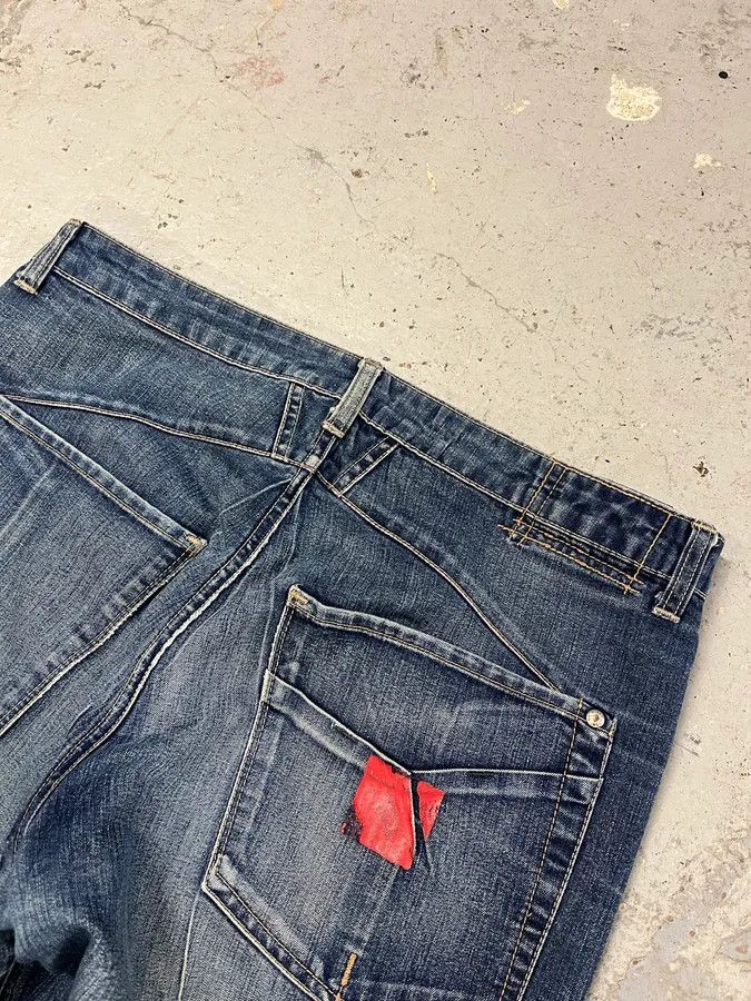 Marithe + Francois Girbaud 2000s Marithé + François Girbaud Blue Rebel Straight Denim Jeans Size US 33 - 9 Thumbnail