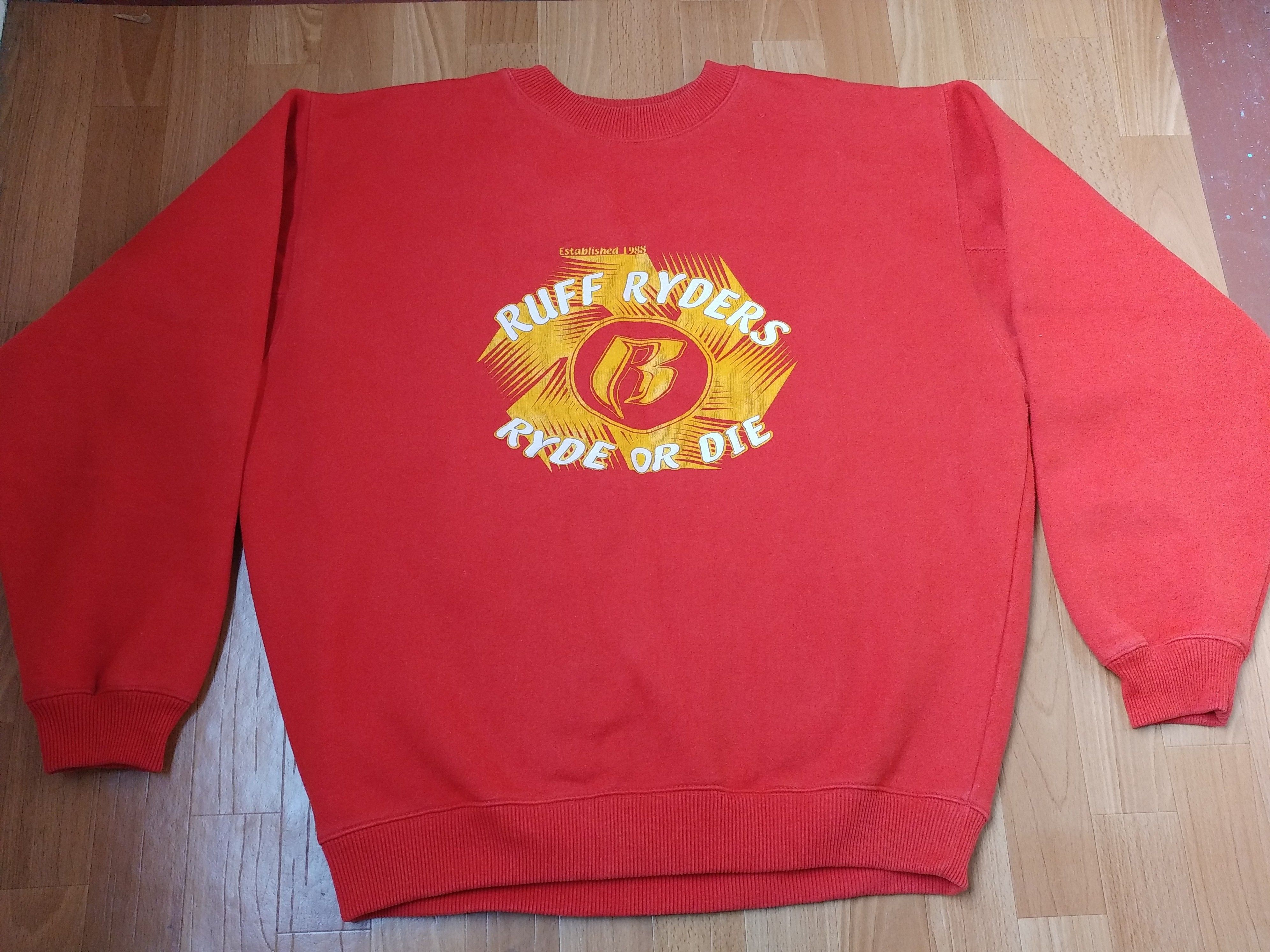 Ruff Ryders Ruff Ryders sweatshirt, orange, vintage DMX shirt size XL Size US XL / EU 56 / 4 - 1 Thumbnail