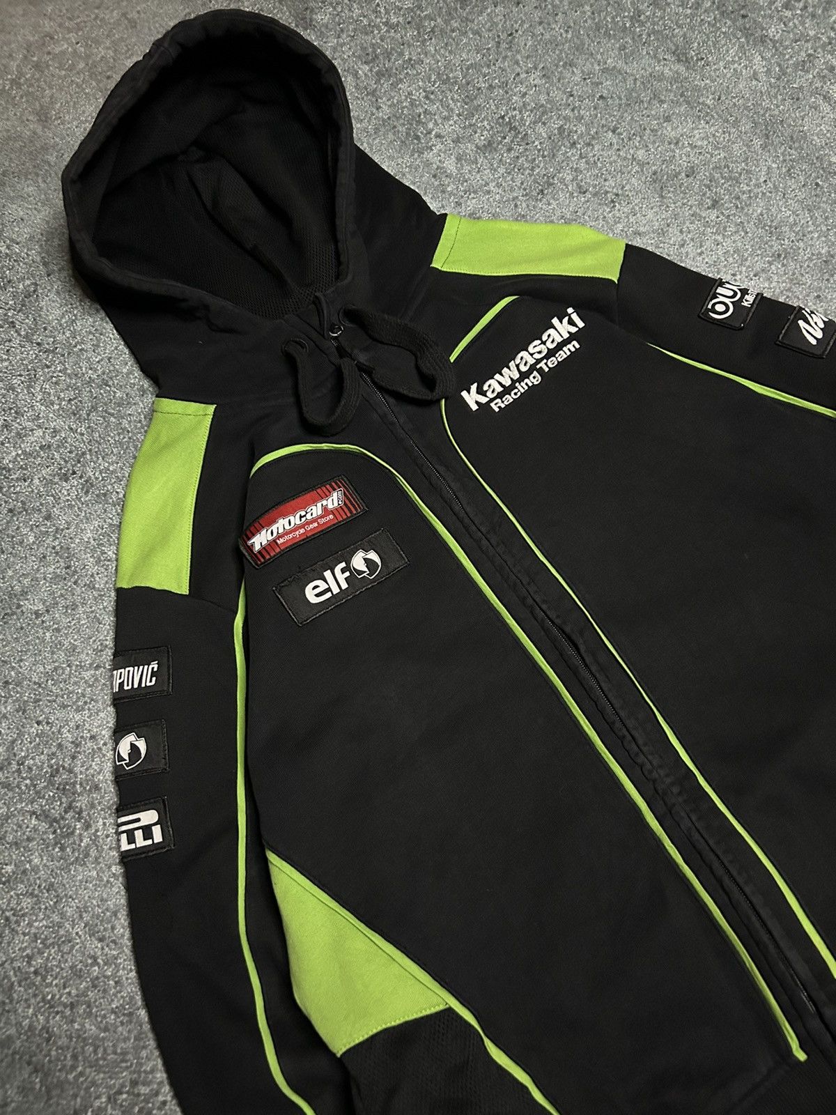 Vintage MOTO ZIP HOODIE KAWASAKI Size US L / EU 52-54 / 3 - 3 Thumbnail