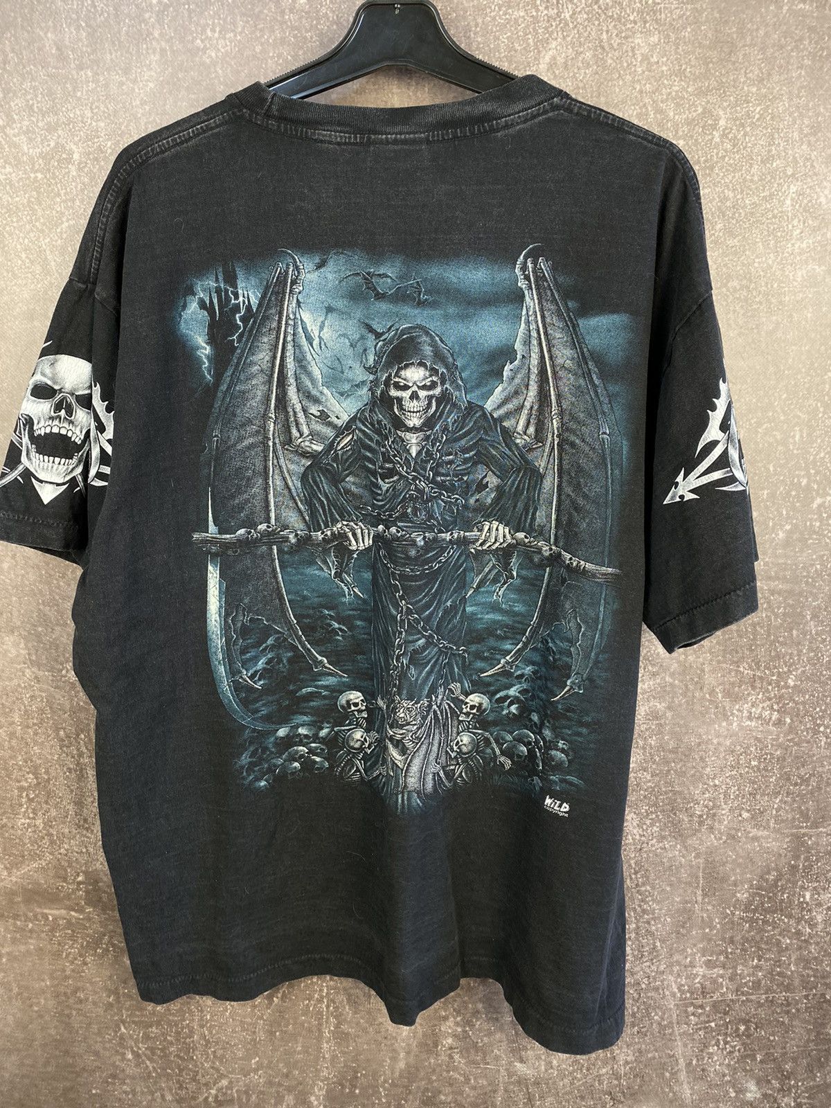 Band Tees wild vintage skull t shirt faded y2k Size US XL / EU 56 / 4 - 2 Thumbnail