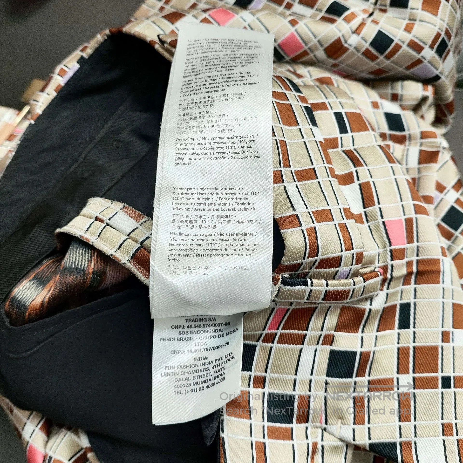 Fendi fendi check patterned long pants size 40. Size US 40 / EU 56 - 2 Thumbnail