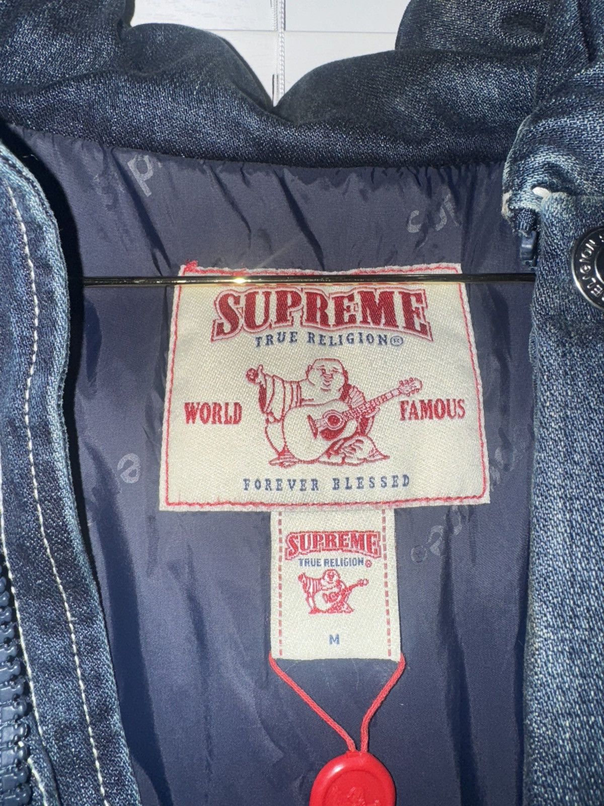 Supreme × True Religion Supreme X True Religion Puffer Jacket Dirty Indigo Size US M / EU 48-50 / 2 - 6 Thumbnail
